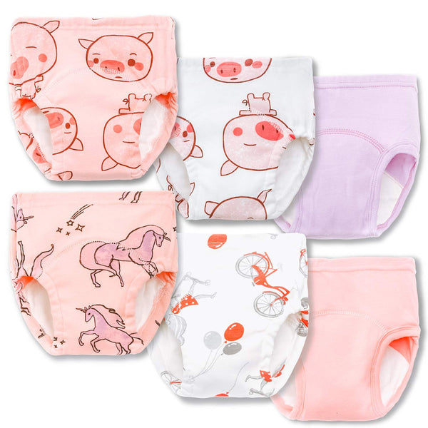 Joyo roy 6Pcs Potty Training Underwear Girls Panties Little Girls Underwear 100%