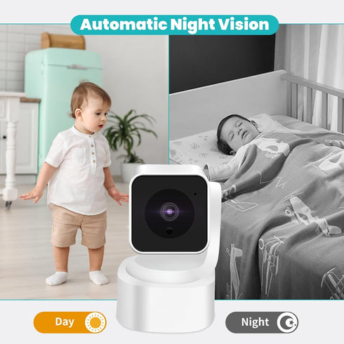Woenergy 1080P 360 Indoor Security Camera, Cameras for Home Security Indoor with Motion Detection, Pet Cam with Phone