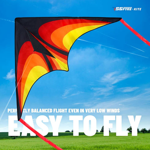Delta Kite for Kids & Adults, Single Line Beach and Park Kite for Family Outdoor Activities