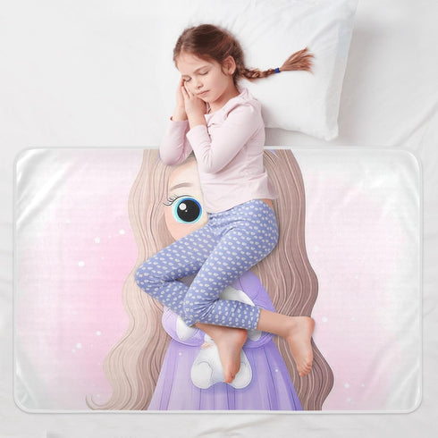 siphylline 52" 34" Cute Cartoon Girl Extra Large Resuable Changing Pad Covers Highly Absorbent Diaper Changing Pad