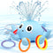 Baby Octopus Bath Toy, Light Up Sprinkler with 8 Sensory Rings, Bathtub