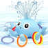 Baby Octopus Bath Toy, Light Up Sprinkler with 8 Sensory Rings, Bathtub