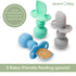 UpwardBaby Silicone Baby Spoons - Self Feeding for 6+ Months, BPA Free Chewable Infant Toddler Utensils (Set of 3)