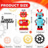 11 Pieces Robot Birthday Cake Toppers Gear Cake Cupcake Decorations Robot Themed Birthday Party Decorations Figurine