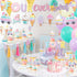 Four Ever Sweet Ice Cream Donut Party Decorations | Banner, Cake, Cupcake Toppers, Macaron, Balloons for Kids' Party