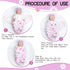 17-22 Inch 2 Reborn Baby Doll Swaddle Blanket Girl Purple Flowers Wrap Blanket Pcs - Swaddle Blanket + Hat, Reborn