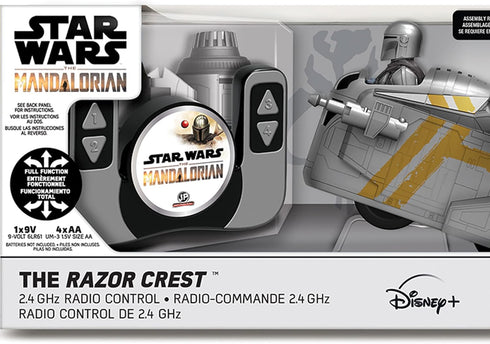 9" 5 Star Wars - The Mandalorian Remote Control Razor Crest, R/C Vehicle, Children Ages Years and Up