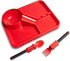 Dinneractive 3PC Dining Set for Kids - Red Firefighter Dinnerware - Fire Truck Utensils - Toddler Plates - Baby Dishes
