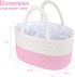 ABenkle Diaper Caddy Organizer, Boho Rustic Cotton Rope Nursery Baby Basket, Changing Table Organizer for Baby Diaper