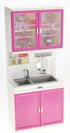 Set, Set Set (4-in-1) PowerTRC Doll Kitchen Play Mini Modern Toy Kitchen Pretend Play Furnitures Toy Accessories