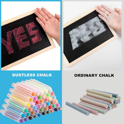 ZHBDMGK 48 Sidewalk Chalk for Kids, Colors Dustless Washable Toddlers Chalk with Plastics Holder for Blackboard Drawing