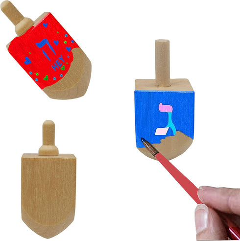 Craft-A-Dreidel Kit by The Dreidel Company, Create Your Own Custom Dreidel, Includes 2 Wooden Dreidels and Glitter