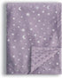 Baby Blanket for Boys Girls, Soft Minky with Double Layer Dotted Backing, Star and Moon Printed, 30 x 40 Inch Receiving