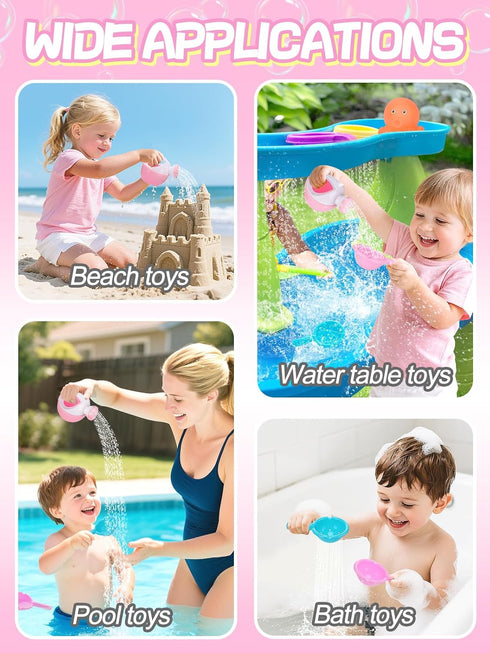 1-3 Swimming 3 Pack Small Bath Toys for Toddlers Age - Super Easy to Clean Water Table Toys, Baby Bath Tub Pool Beach
