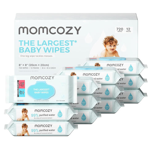 Momcozy Baby Wipes Plus Wipes Size, Thickness, Moisture, Softness & Scenario Plus,