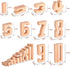 Lasoba 1-10, 10 3 Wooden Number Building Blocks, Large Digit Blocks Pcs Math Blocks Number Toys for Kids, Educational