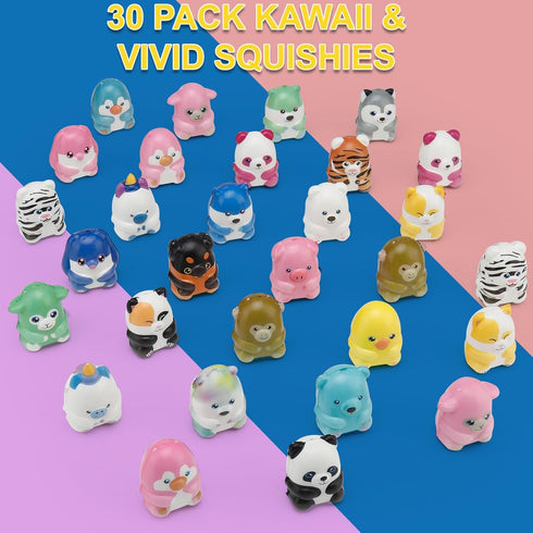 30 Packs Party Favors Slow Rising Animals with Capsules,Goodie Bag Stuffers,Birthday Gifts,Treasure Box Toys, Kids