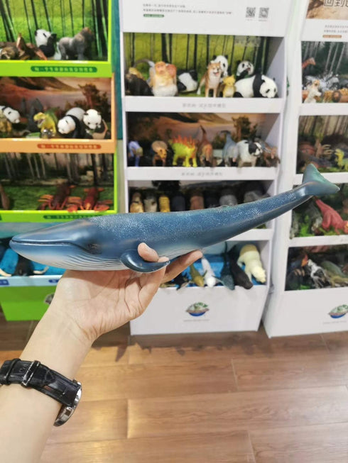 Gemini&Genius Blue Whale Sea Animal Action Figure, Ocean Shark Whale Model Toy for Kids and Collectors