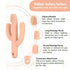 Cactus Teether, Baby Teething Toys for Babies 0-6 Months 6-12 Months, Self-Soothing Pain Relief Soft Baby Toothbrush for Babies, Toddlers, Infants, Boy and Girl, Natural Organic BPA Free(Peachy)
