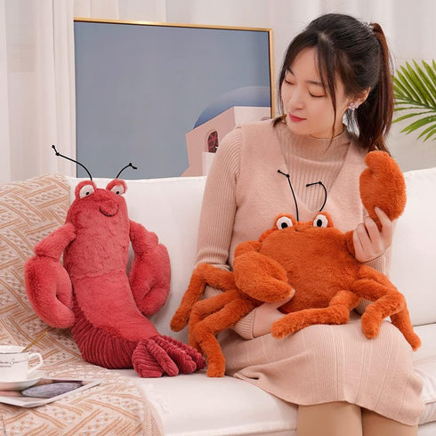 XIYUAN 17" Lobster Plush Toy - Stuffed Sea Animal Pillow for Home Decoration Gifts