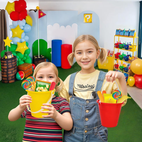 28Sets Summer Shindel Sand Buckets and Shovels for Kids, Beach Buckets Travel Sand Toys, Beach Essentials, Fun