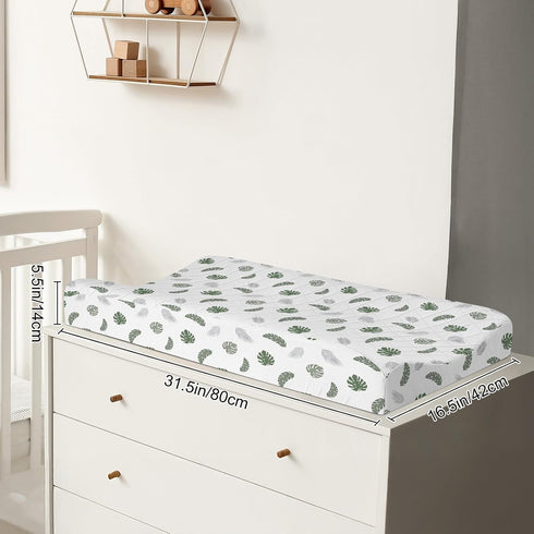 2 Pack 32"x 16", FIOBEE Changing Pad Cover Waterproof Quilted Diaper Change Table Sheets Breathable & Ultra Soft
