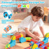 Generic 18pcs Set, Playset Magnetic Train Track Educational Building Toy with Colorful Multi-Level Railway System