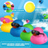 24 Pcs Mini Rubber Ducks with Sunglasses, Rubber Ducks in Bulk Valentine Bathtub Toys for Cruise Valentines Kids