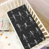FUGIDOG 27 39 inch Halloween Skeleton Baby Crib Sheets for Boys Girls Soft Breathable Baby Sheet Fitted Crib Sheet