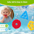 1-3 1 1 hahaland Silicone Sorting & Stacking Toys Toddlers - Montessori Sensory Toys for Year Old, Textured Soft Blocks