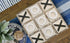 JEVERGN 12.6" Large Wooden Tic Tac Toe Game, Rustic Coffee Table Game, Family Games for Adults & Kids