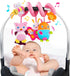 Jollybaby Baby Car Seat Stroller Toys, Plush Activity Hanging Spiral with Music Box for Babies (Pink)