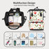 Hsnar Backpack Blooming Tulip Flower Waterproof Diaper Bag Large Capacity Baby Bag with Stroller Straps, Multi-Pocket