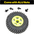 RampCrab Hex Wheel Hubs Extension Kit +5mm for SCX24 AX24, Brass Extended Hex Hub Wheel Spacers for RC Crawler Car