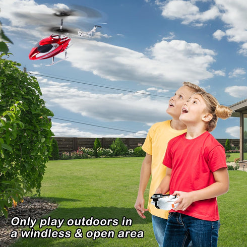 2.4G 12+ VATOS RC Helicopter for Boys, Remote Control Helicopter with LED Light for Kids Years Old, Fixed Height