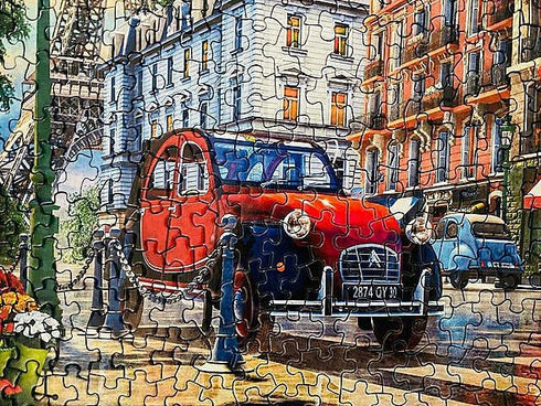 Majestic by Springbok - 1000 Piece Jigsaw Puzzle - Paris Street Life - Made in USA - Compact Box