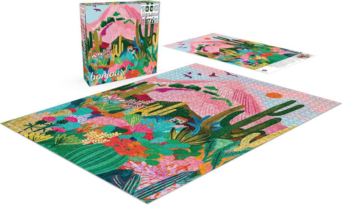 1000 26.75 19.75 Buffalo Games - Hebe Studio - Cactus Mountain AZ - Piece Jigsaw Puzzle for Adults -Challenging Puzzle
