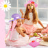 6 Sets Set 6 6 6 6 Set Zhanmai Girls Tea Party Dress Play Includes Daisy Tea Party Hats, Straw Purse, Pairs Gloves