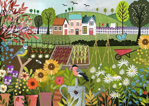 1000 Ravensburger Garden Allotment Piece Jigsaw Puzzle | Vibrant Garden Artwork | Idyllic Nature Scene | Durable