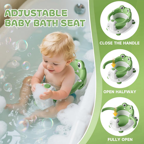 WyfKyd 6 4 Baby Bath Seat for Babies Months & Up - Toddler Bath Seats for Baby Sitting Up with Suction Cups & Soft