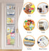 Over Door Organizer and Storage - Toy Hanging Container Holder with 4 Removable Clear Bins for Nursery, Bathroom