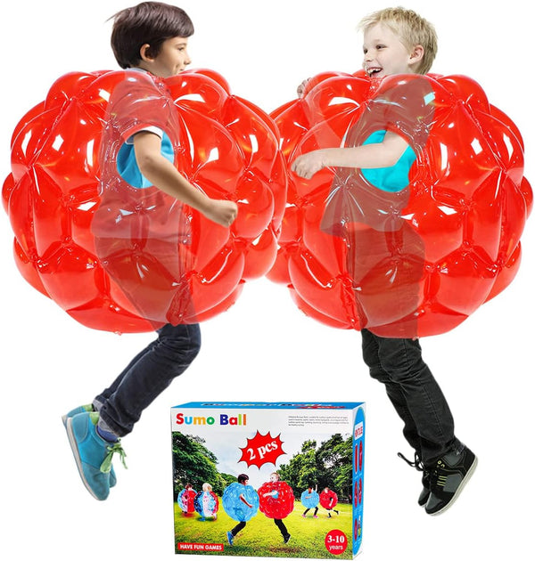 Sumo Balls for Kids - Buddy Bounce Balls Sumo Game, Giant Human Hamster Knocker Ball for Ages 3-10 (Red+Red)