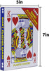 2 Pack Large Jumbo Playing Card Deck - 5x7 Inch Giant Poker Super Big Game Card Set Oversize Bridge Playing Cards Huge Magic Poker for Family Party Fun Suitable