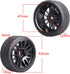 HobbyPark Glued 1/10 On-Road RC Touring Tires and Wheels Set for 1/18 Traxxas Latrax Teton 4 Tec 2.0 3.0 Tamiya TT02 TT01 Brushless (4-Pack) (Color A)