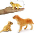 Gemini&Genius Dog Toys for Kids - Golden Retriever Family Playset with Realistic Puppy Action Figures