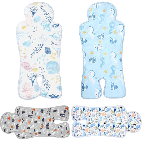 Pinkunn 4 Pcs Gel Car Seat Cooler Pad for Baby, Ice Stroller Cooler Mat for Baby Car Seat, Child Safety Seat