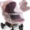 Durable Baby Stroller Mosquito Net (2 Pack) - Universal Elastic Edge Mesh Cover for Newborn Protection (Pink)
