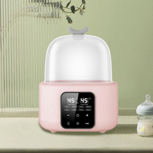 MotiveTech Bottle Warmer with LCD Display for Milk Preparation at Home, Pink