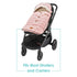JJ Cole Bundle Me Winter Toddler Car Seat Cover and Bunting Bag - Urban Weather Resistant Baby Carrier Cover, Blush Pink