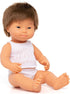 Miniland 15'' Caucasian Boy Doll with Down Syndrome (Box) - Anatomically Correct, Quality Made in Spain